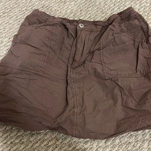 Brown Cargo Skirt